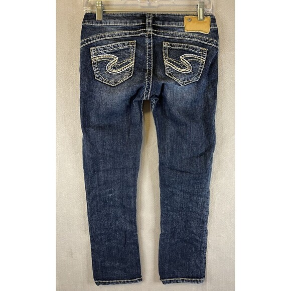 Silver Tuesday Low Rise Crop Denim Women’s Size 26 Medium Wash Jeans - Picture 2 of 6